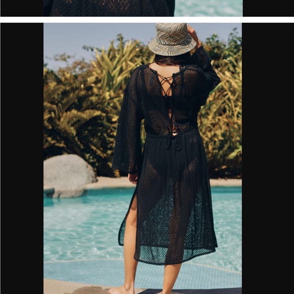 Anthropologie Elegant Black Swim Cover-Up - Picture 4 of 6